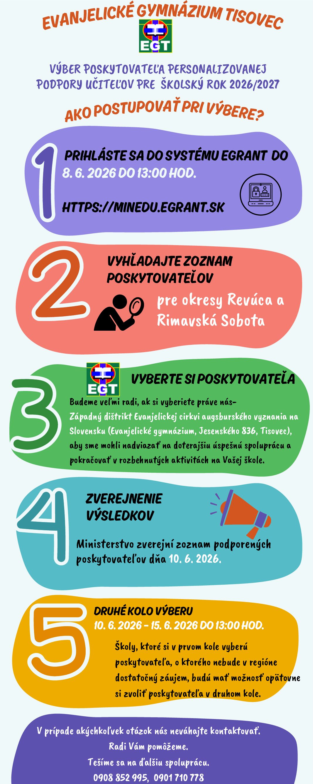 VÝBER POSKYTOVATEĽA PERSONALIZOVANEJ PODPORY UČITEĽOV PRE ŠKOLSKÝ ROK 2026/2027